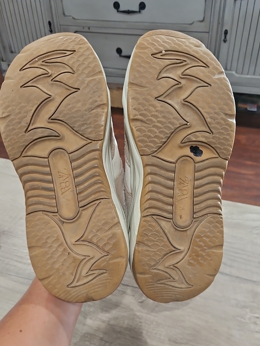 Zara Neutral Chunky Platform Sneakers - Women 36 - Picture 10 of 14